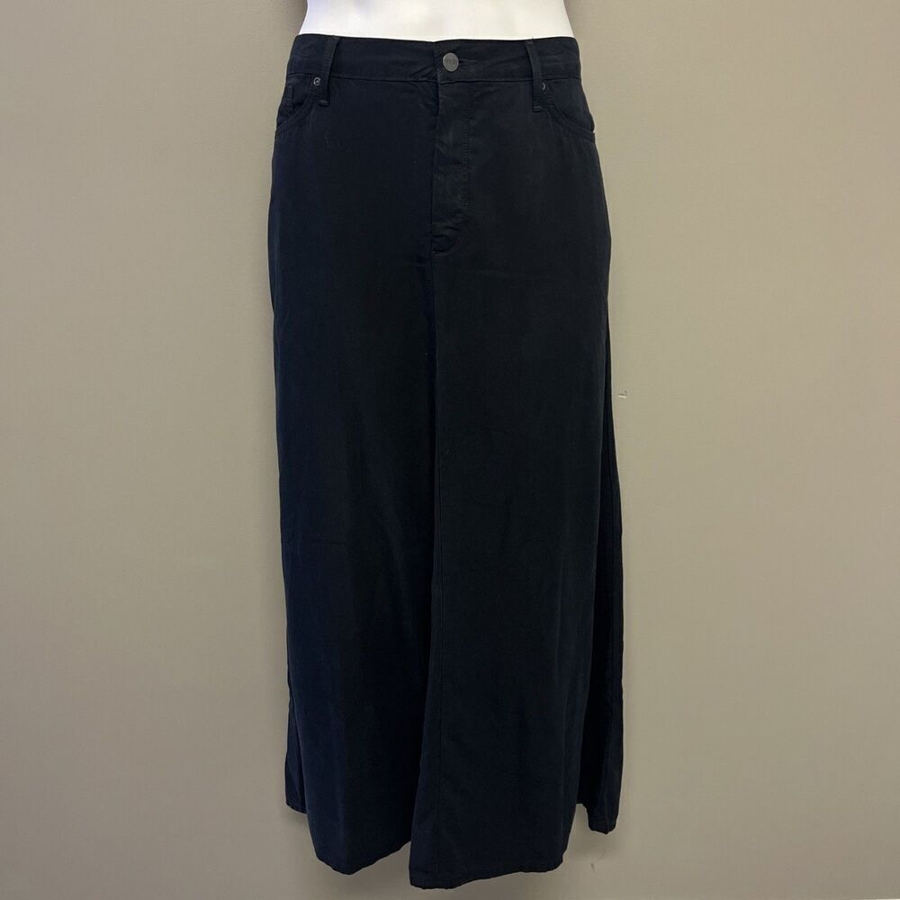 NYDJ Over-dye Black Lift Tuck Technology Maxi Skirt Black Elastic Waist- Large